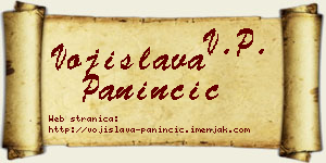 Vojislava Paninčić vizit kartica